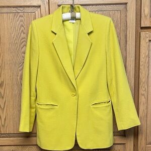 Harve Benard Vibrant Wool Yellow Blazer